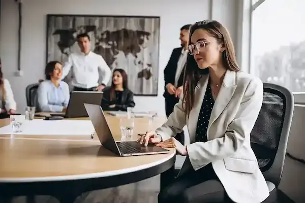 Company team at the office