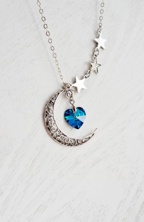 Moon and star neckpiece